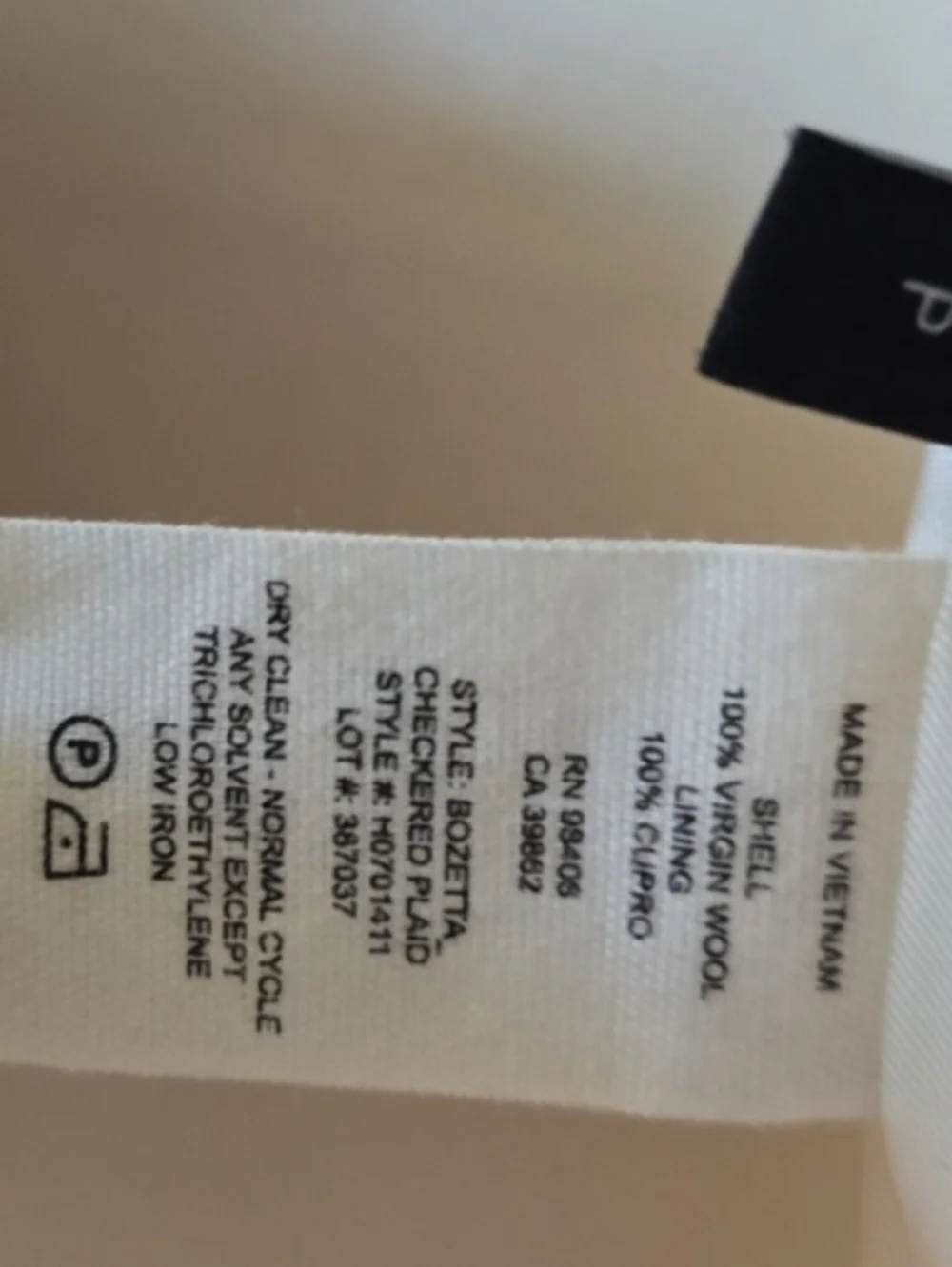 Theory Bozetta Checkered Plaid Virgin Wool Martingale Car Coat - Size Petite - Picture 5 of 7